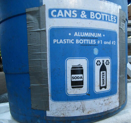 recycling bins