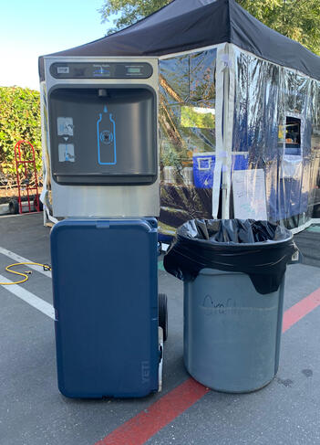 touchless water station